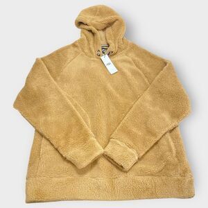 UGG Dannen Sherpa Brown Tan Pullover Hoodie Mens size Large New with Tags